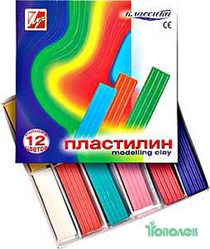 Пластилин 12цв Луч Классика