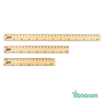 Линейка 30 см дерев. 103009  МИЦАР