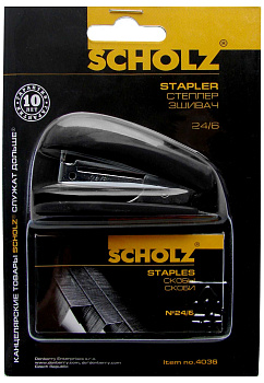 Степлер24/6, 4036 мини, +1000 скоб, 20л 20мм, черн. 4036 SOZ