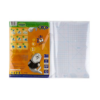 Обложка-пленка самокл.(38*27см)прозр .ZB4793 асс.