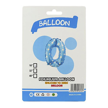 Шарики возд. 0173 "Цифра"d =18"фольга асс от" 0 "до" 9 ",цв.роз./гол.ANGEL GIFTS