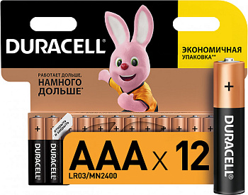 Элемент  Duracell ААА 12шт