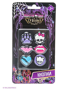 Кнопки Centrum 85440 "Monster High" с рез.головками 6шт. в блист.