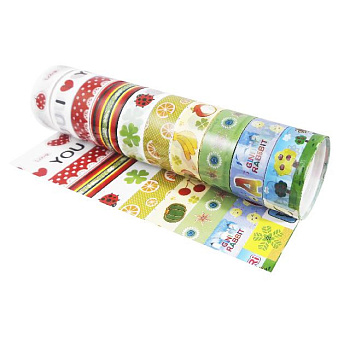 Стрічка клейка, декоративна, колір асорті, 2м*1,5см, 1шт. арт. VR22319 VGR