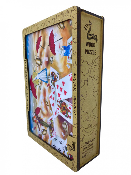 Деревянный пазл серия Сказки "Alice in the Wonderland"