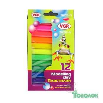 Пластилін дитячий, 12кол.*200г в картонній упаковці, арт. 26212, VGR