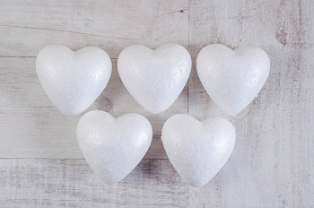 Набор фигур пенопл 740616 "Сердце" 5шт/уп 85mm